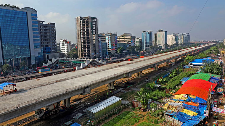 Kawla-Tejgaon elevated expressway becomes visible