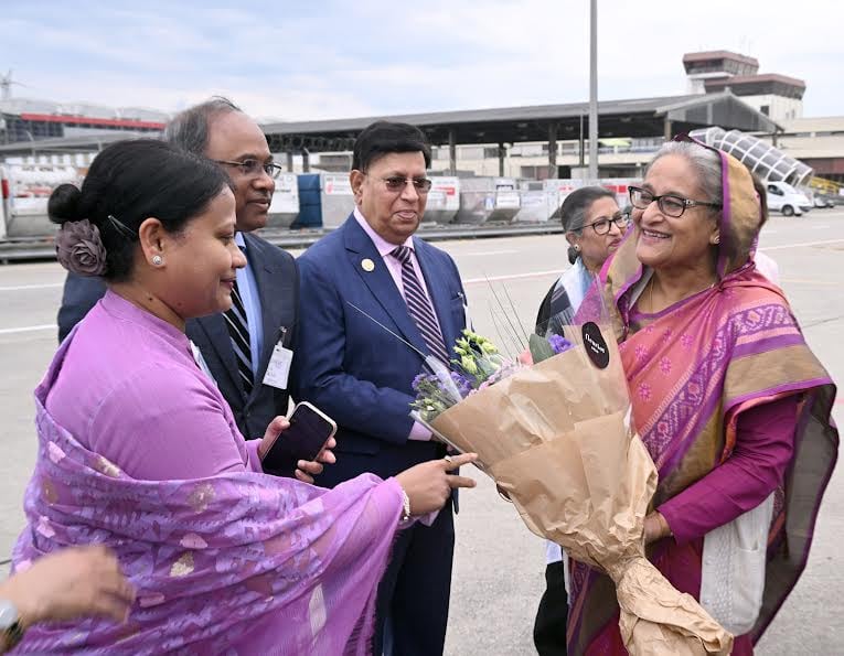 PM reaches Geneva to attend ‘World of Work Summit’।’