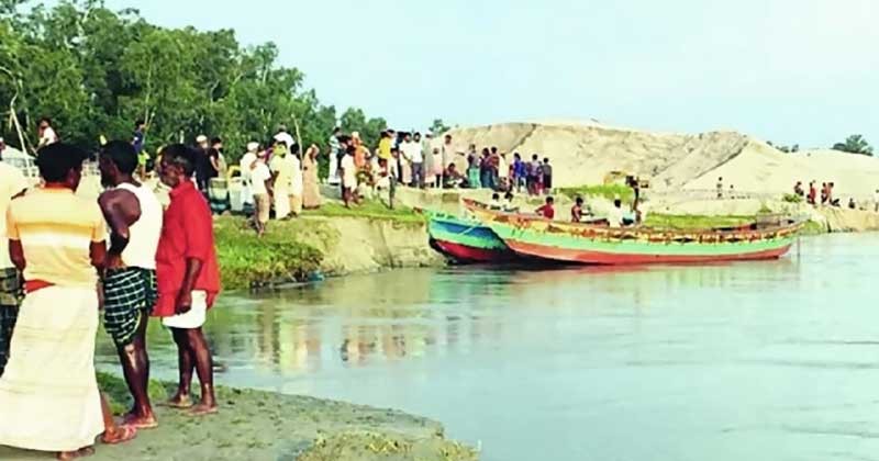 সিরাজগঞ্জে যমুনা নদী তীর সংরক্ষণ বাঁধে ফের ধস