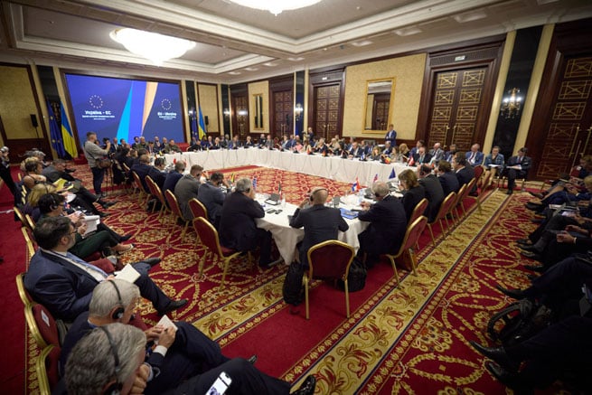 EU pledges lasting support at ‘historic’ Kyiv meeting