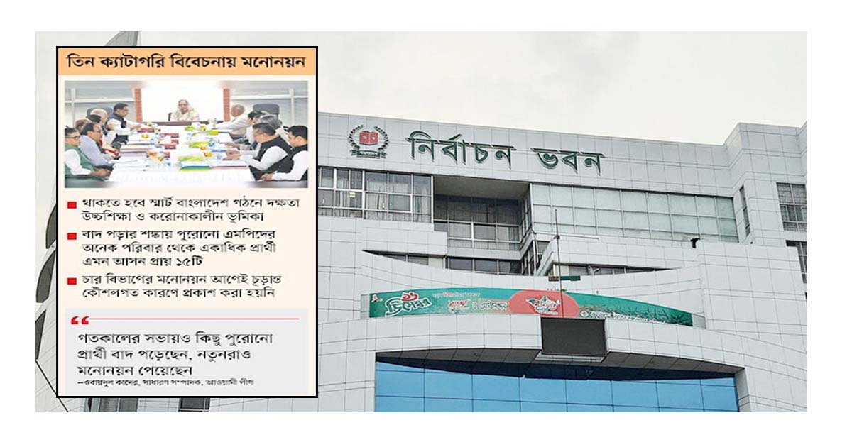 তিন ক্যাটাগরি বিবেচনায় মনোনয়ন আজকালের মধ্যেই ঘোষণা