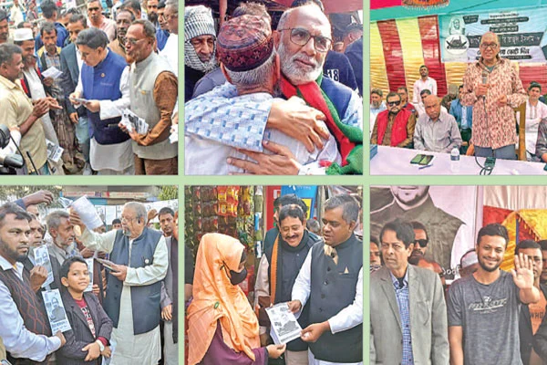 দ্বারে দ্বারে যাচ্ছেন প্রার্থীরা
