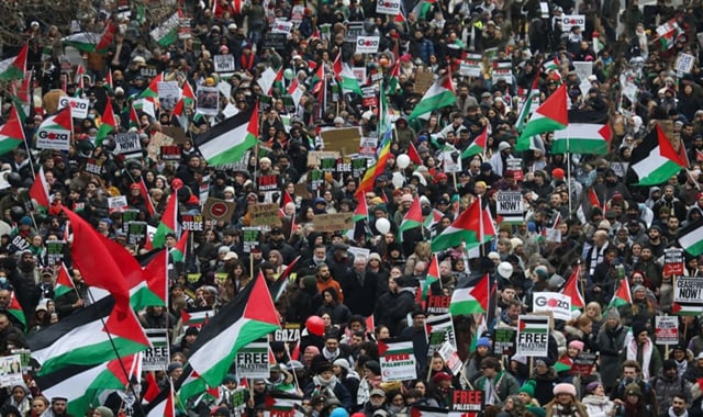 Thousands march in Washington, London for Gaza ‘day of action’
