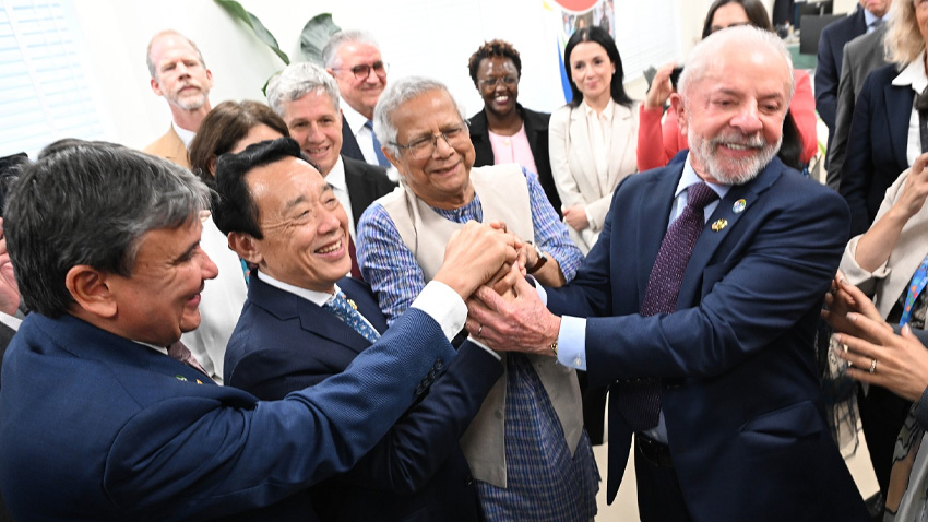 Prof Yunus, President Lula, FAO chief inaugurate Global Alliance office