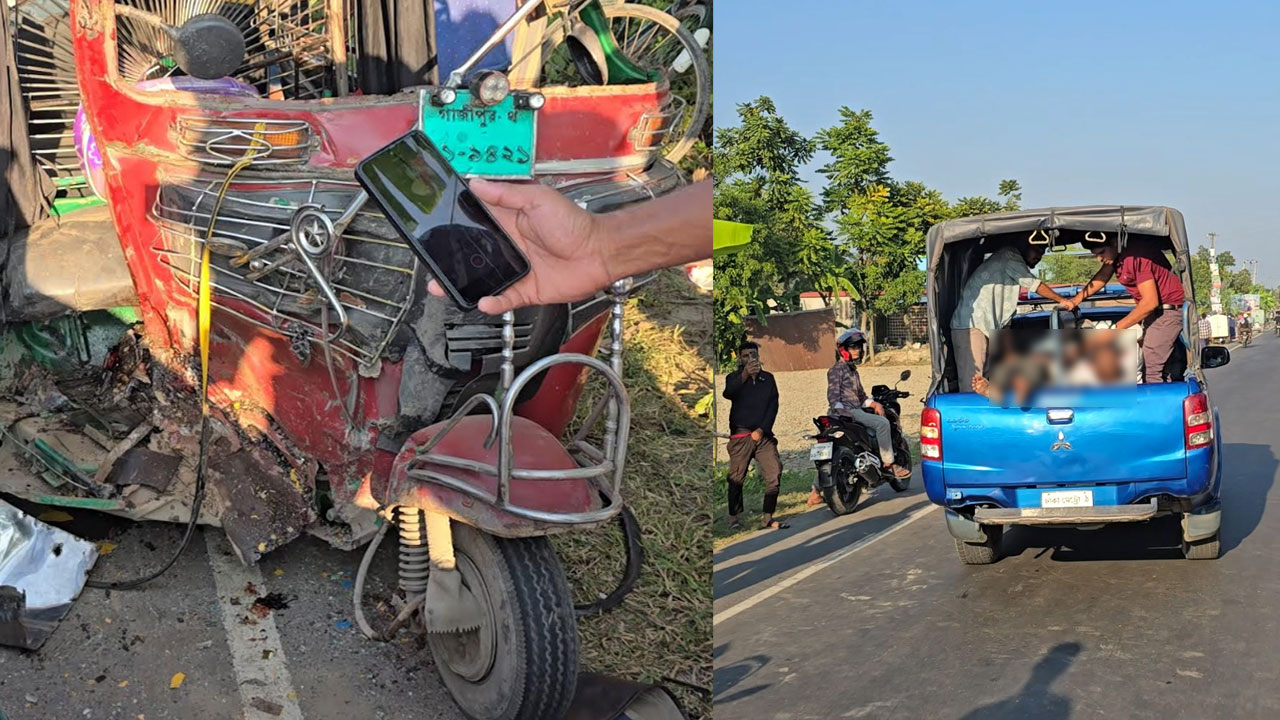 সড়ক দুর্ঘটনায় পাকুন্দিয়ায় সাতজন আহত