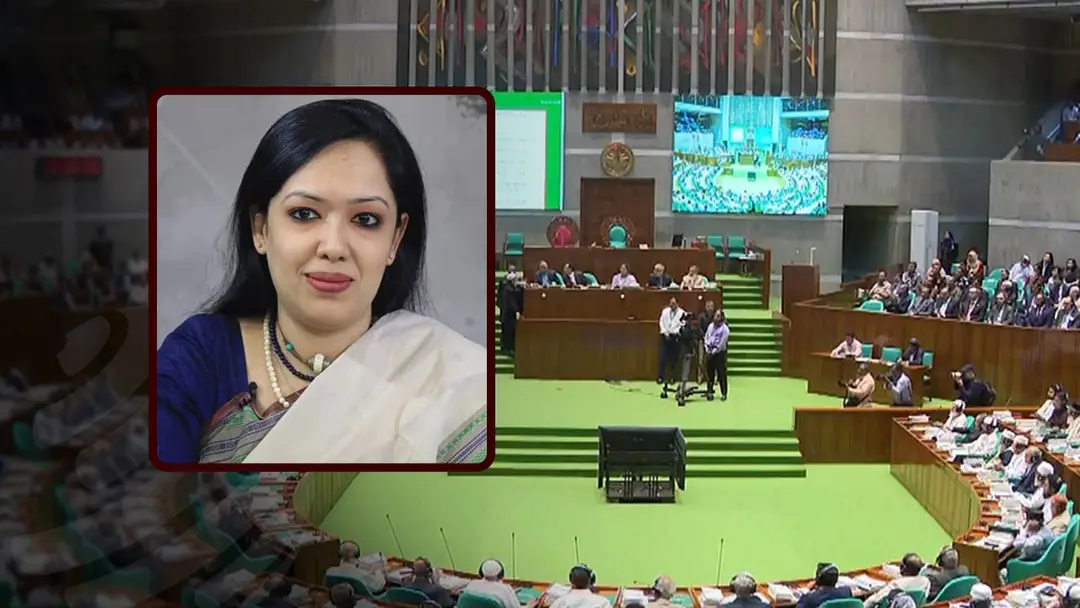 আমি ৩০০ জন সংসদ সদস্যের সামনে কথা বলছি   হামের রোগীর সামনে তো আমি কথা বলছি না : রুমিন ফারহানা